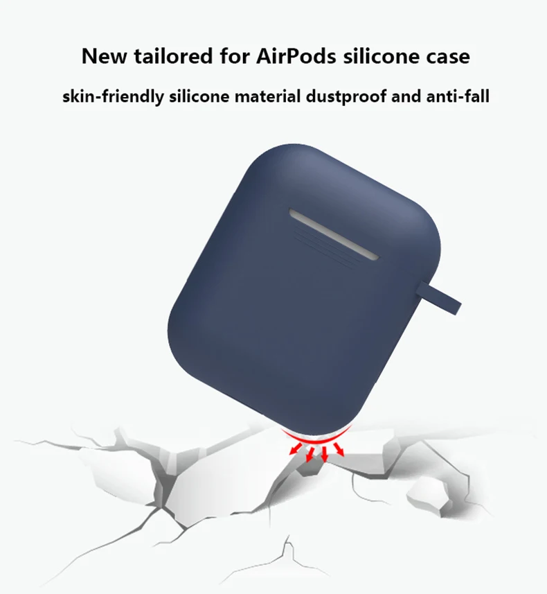 Soft Silicone Case For Apple Airpods charging Box Case Shockproof Earphone Protective Coverfor Airpods Accessories with Hooks6