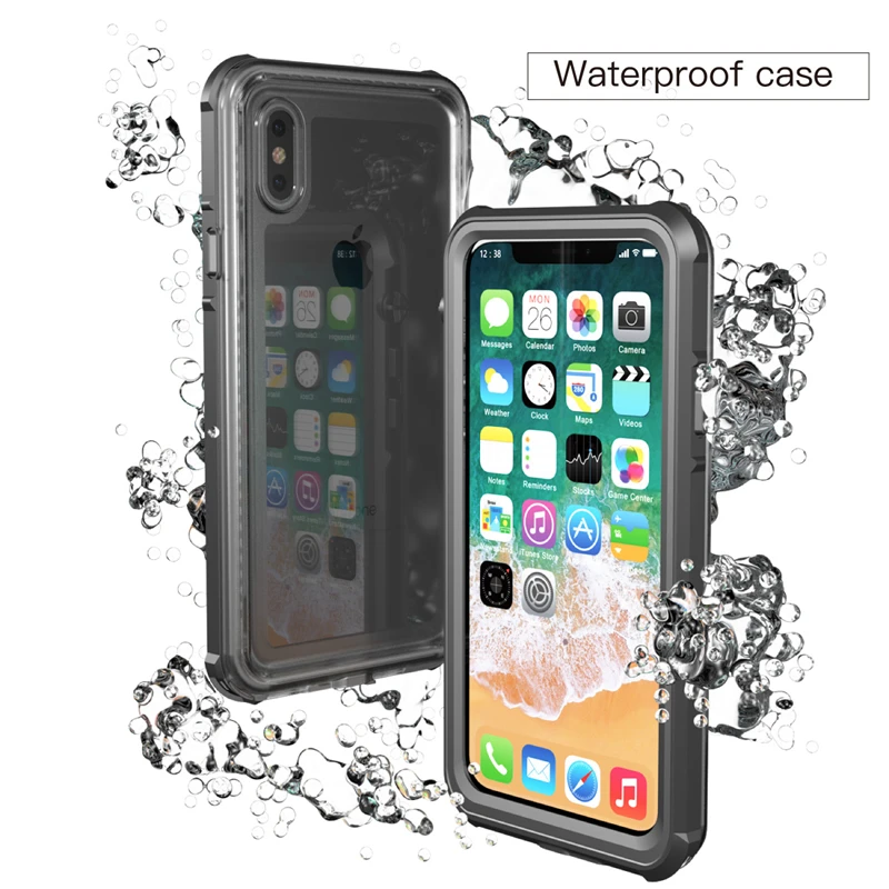 100% водонепроницаемый чехол для iPhone X XS ударопрочный плавания и дайвинга открытый