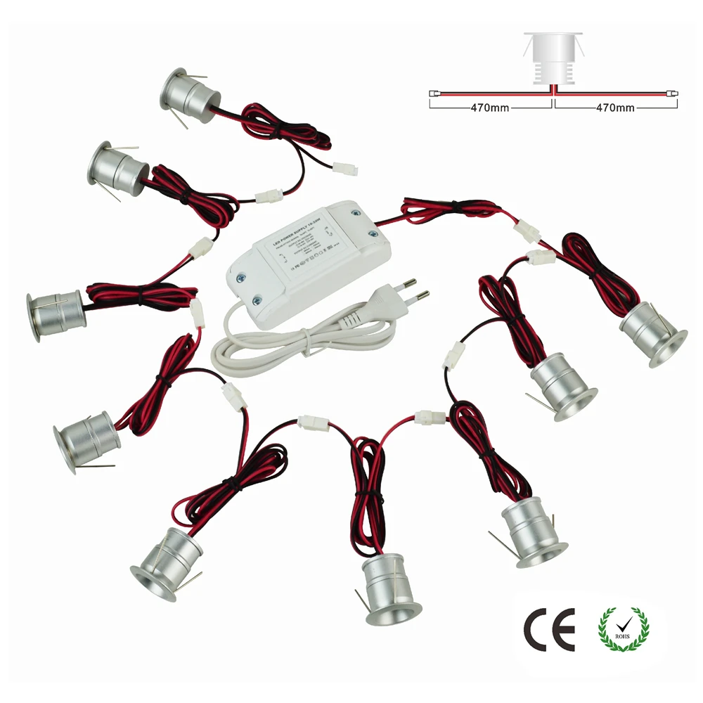 1W Led Mini Spot Light 25mm Cutout DIY Indoor Lighting 60D ...
