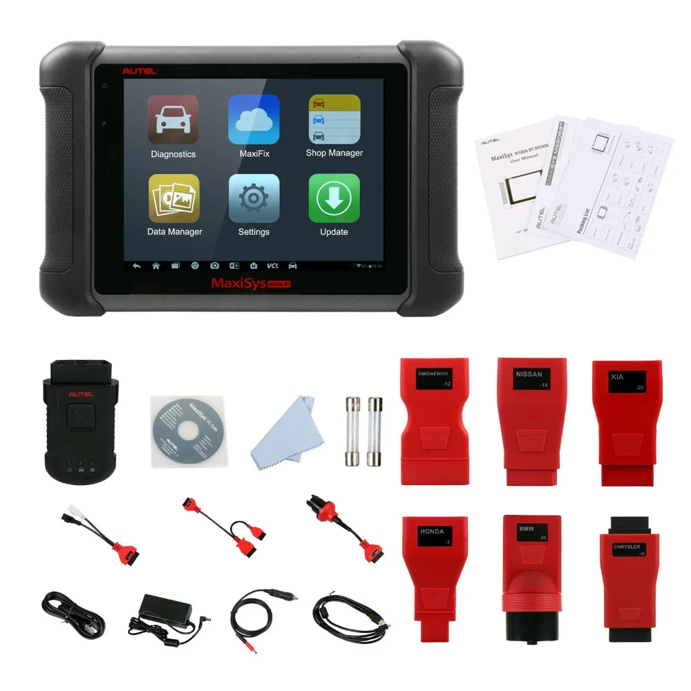 

AUTEL MaxiSYS MS906BT Car Diagnostic Tool OBD2 Full system ECU Coding Scanner Immobilizer ABS Special Tests Bluetooth DS708