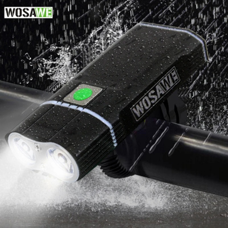 

WOSAVE Bike Lights Waterproof Led Lantern For a Bicycle Usb Rechargeable Flashlight Bike Accessories Handlebar Lamp With Holder