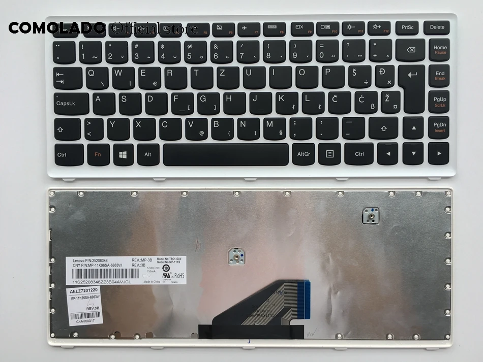WB западные Балканы клавиатура для Lenovo IdeaPad U310 с белой рамкой Клавиатура ноутбука