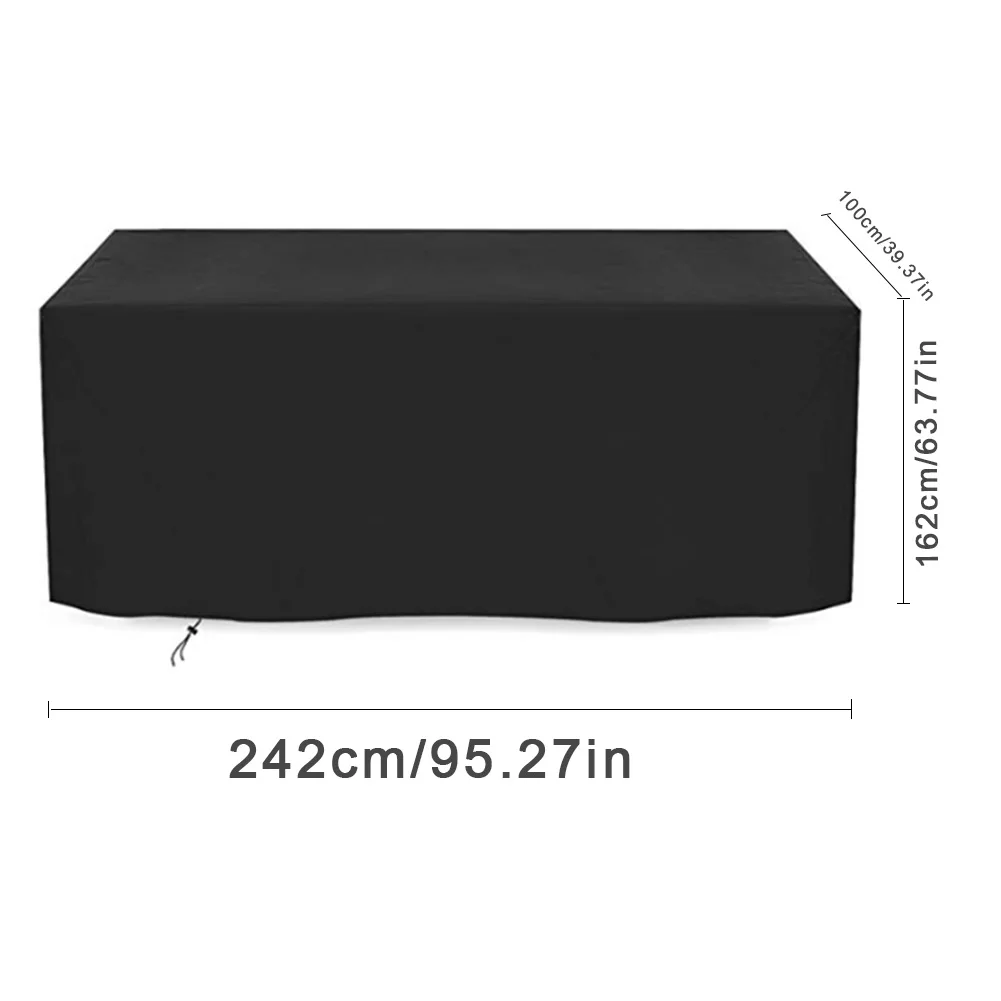 Outdoor Garden Furniture Rain Cover Waterproof 420D Oxford Sofa Protection Set Garden Patio Rain Snow Dustproof Black Covers