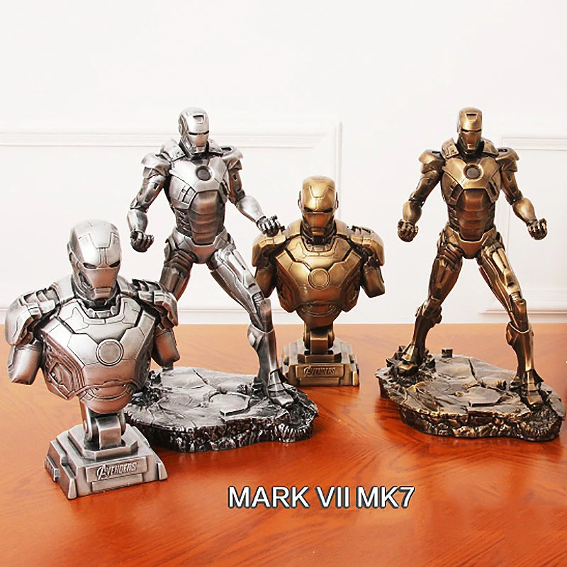 23 Cm 9 Haute Qualite Resine Realiste Iron Man Statue Film Tv Modele Jouets Action Chiffres Jouet Decoration D Anniversaire Cadeaux Aliexpress
