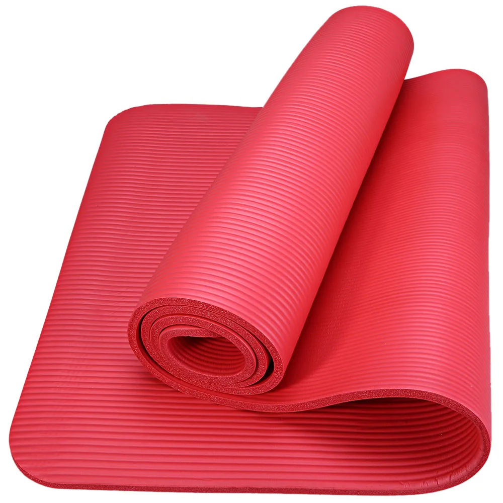Nieoqar 1830*610*10 мм ТПЭ Коврик для йоги с позиционной линией нескользящий коврик для начинающих экологический фитнес гимнастический коврик - Цвет: RED