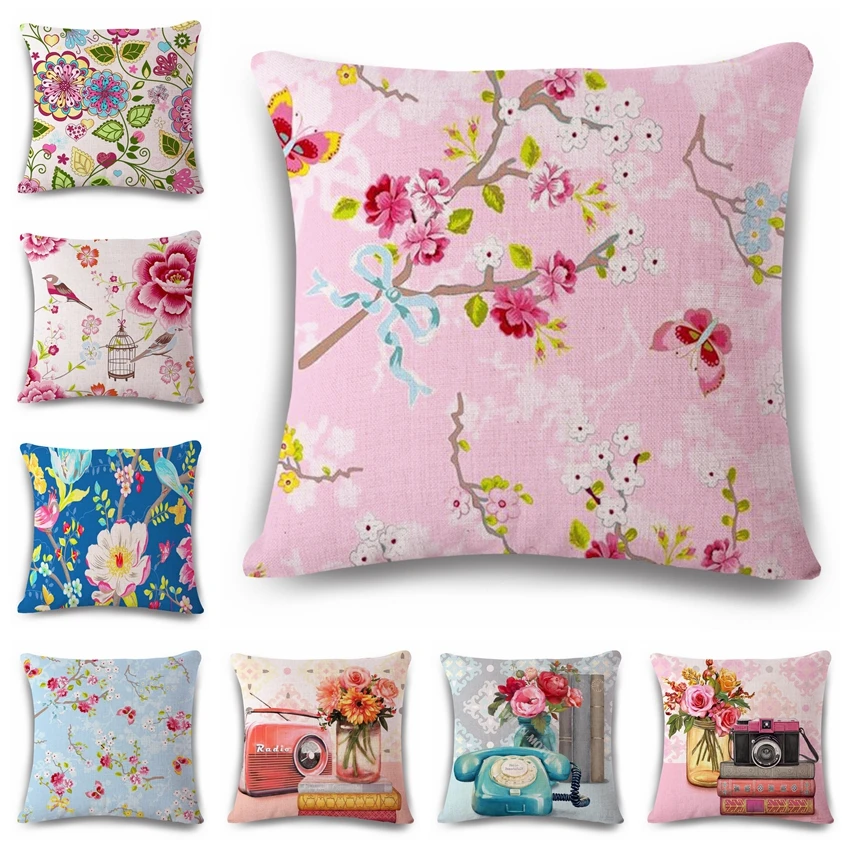 

Fresh Water Scenery Cushion Cover Print Linen Affection Sofa Car Seat Family Home Decorative Throw Pillow Case Housse De Coussin