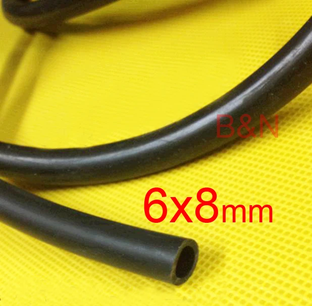 6mm id 8mm od Black Silicone Rubber Vacuum Tubing silicon Hose Flexible Tube High temperature