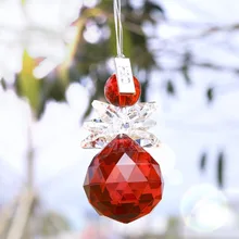 H& D Красный Кристалл солнышко висячая подвеска Снеговик ручной работы орнамент Свадебный декор Радуга производитель призмы украшение для дома фэншуй