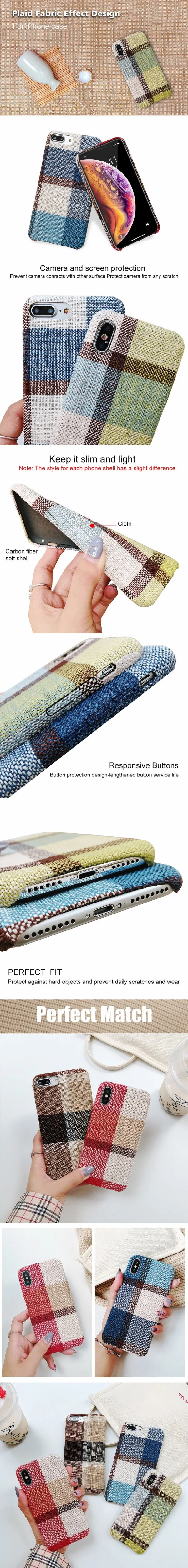 Ascromy-Retro-Phone-Case-For-iPhone-7-7Plus-Simple-Plaid-Cloth-Pattern-Soft-Back-Cover-For-iPhone-XS-Max-XR-8-7-6-6S-Plus-Coque