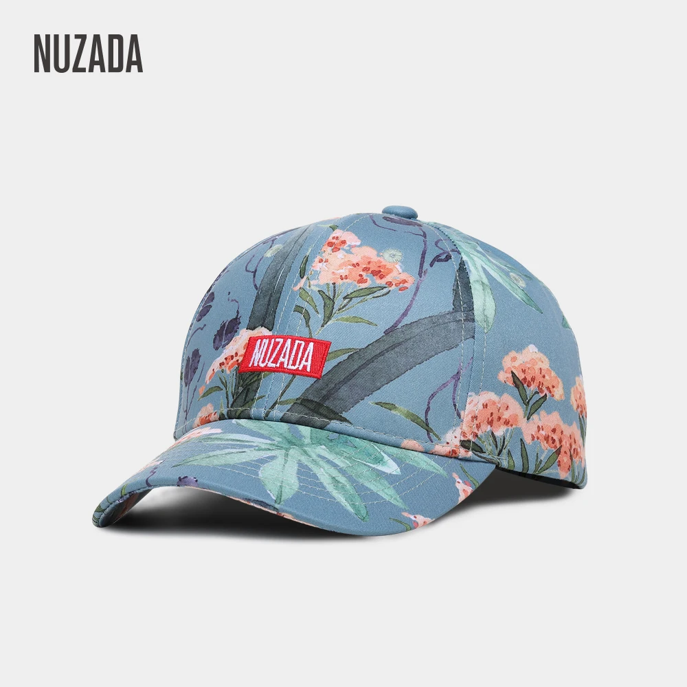 NUZADA бренд для мужчин и женщин пара печать бейсболка Snapback летние цветы качество хлопок шляпы классические модные бейсболки