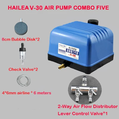 HAILEA абсолютно V-30 септик Пруд воздушный насос ATU очистная установка компрессор 25 Вт 30л/мин авторизованный дилер - Цвет: V-30 combo five