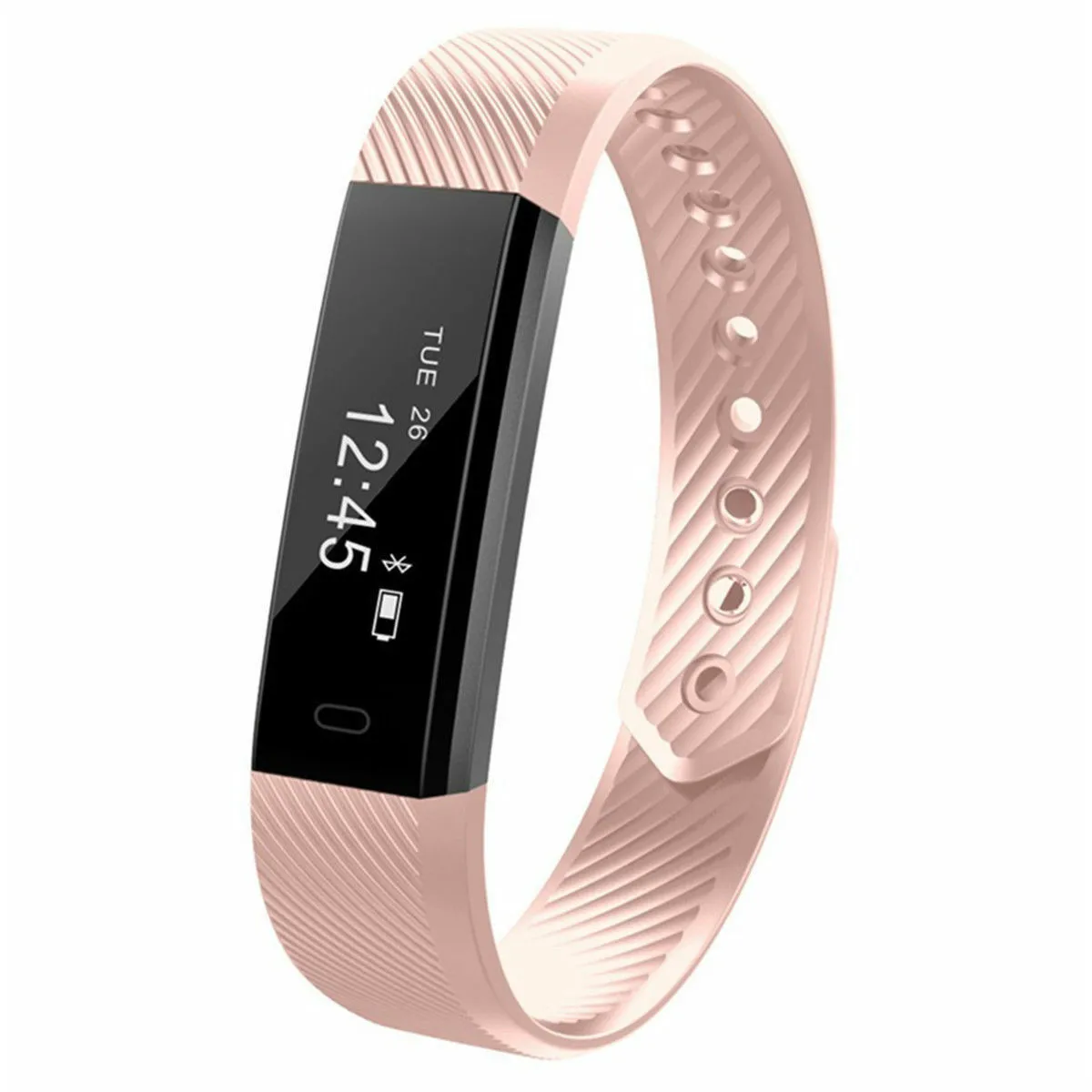 Bluetooth ID115 Смарт-часы фитнес-трекер подходят для женщин мужчин детей SmartWatch сна Браслет сердечного ритма браслет бит водонепроницаемый - Цвет: Розовый