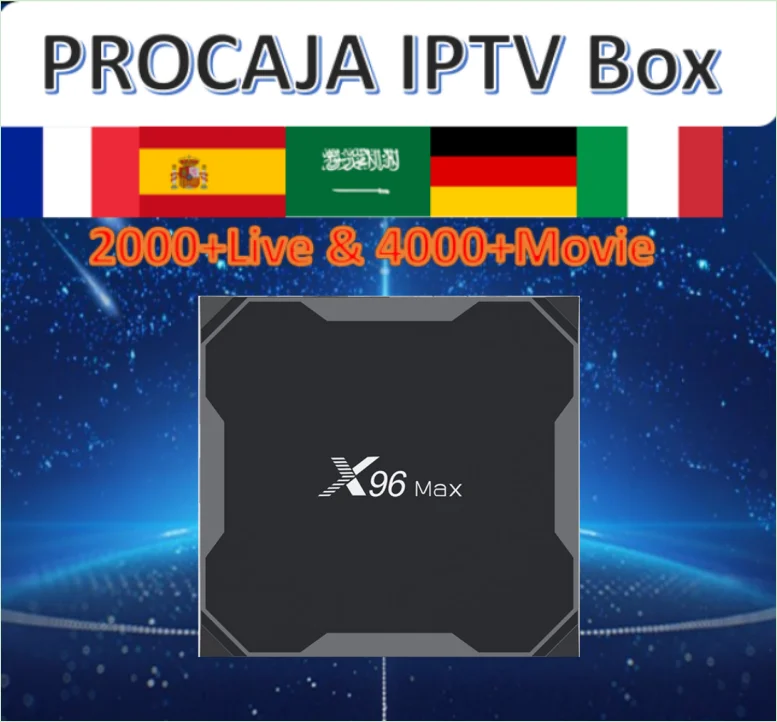 

X96MAX Android8.1 S905WX2 16/32/64G Smart TV Box&PROCAJA French subscription 2000Live&4000Vod France Spain Arabic IPTV