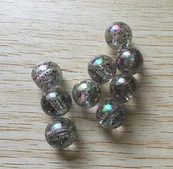 

20MM/16MM/12MM (Choose the size) Built-in glitter black color clear AB Chunky beads for Necklace Jewelry