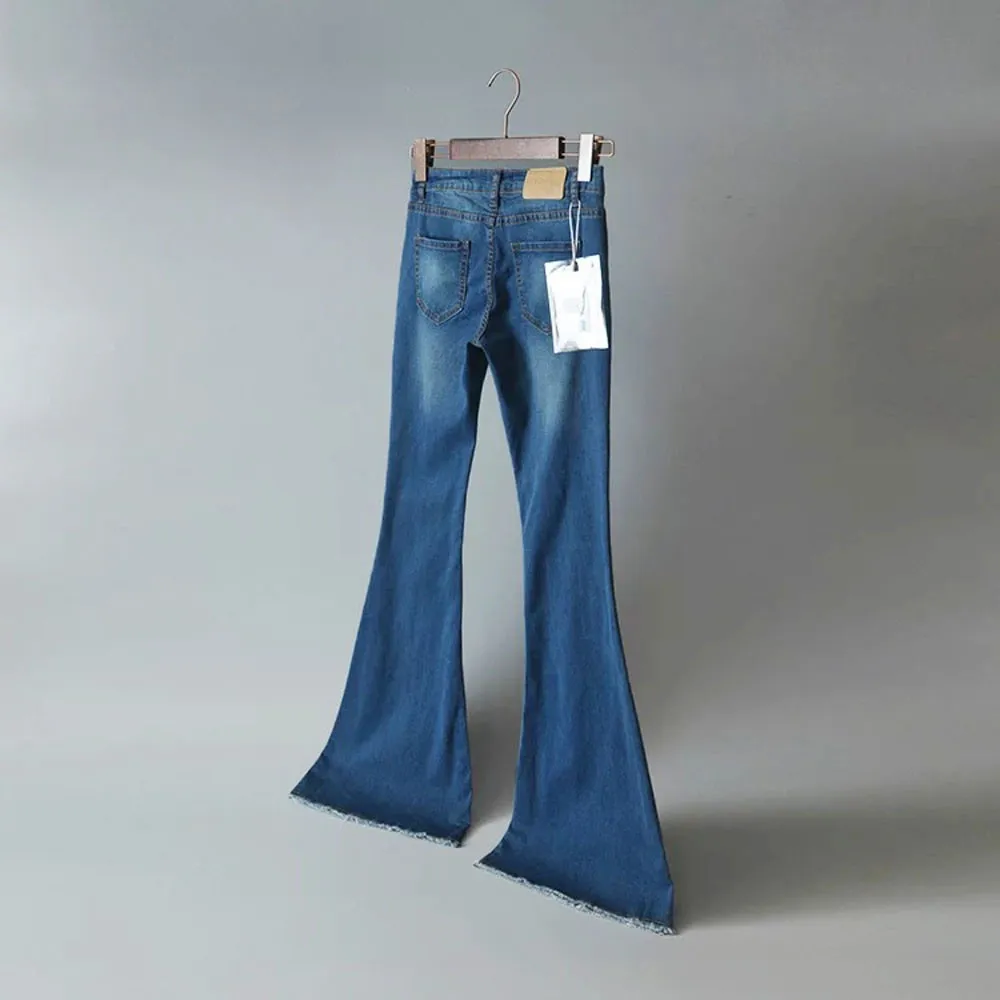 Free Ostrich Jeans Women Plus Size однотонные расклешенные женские джинсовые брюки косметика