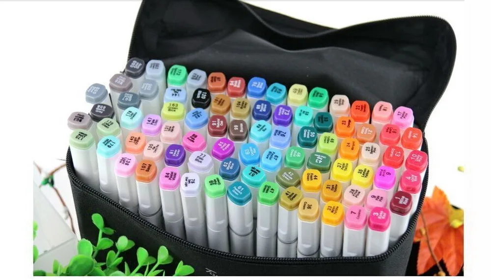 

TOUCHNEW 60 80 pics/lot brand art marker pen oily alcohol Double Headed Professional Design painting Artist Sketch marker set