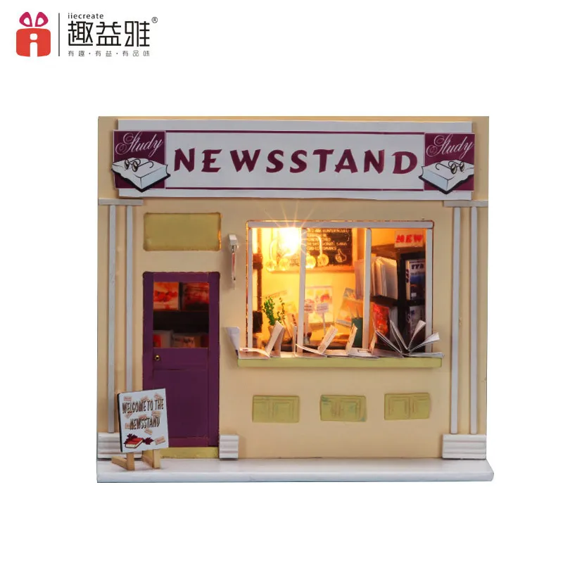 iiE CREATE 2018 New DIY 3D Wooden Grocery Store Doll house miniature  LED+Furniture Doll house room for children Lover (3)