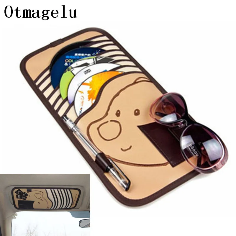 prativerdi Cartoon Car Multifunction Sun Visor Sets For DVD Case Automotive Supplies Storage Bag Car CD Holder Travel organizer7