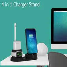 

4 in 1 Charging Stand For Iphone X Iphone 8 Iphone 7 Iphone6 Silicone Charging Dock Station Holder For Applewatch/Airpods/Pencil