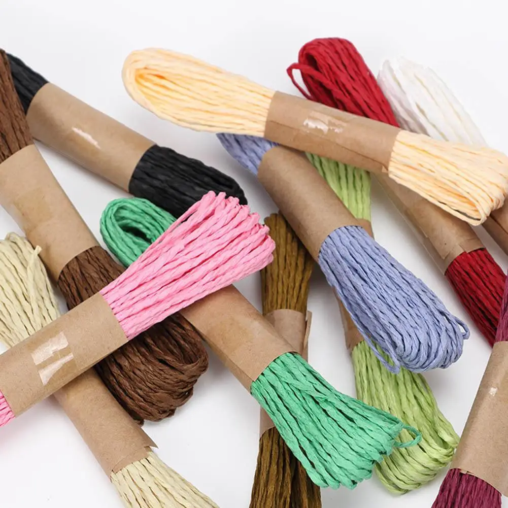 10 м ширина 2 мм красочная бумажная веревка подарочная упаковка с DIY Свадебные
