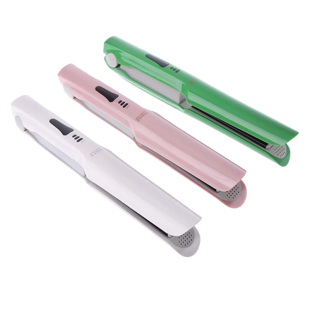 

Fashion 2 In 1 Hair Straighteners & Curler Wireless Ceramic Fast Heating USB Rechargeable Ceramic Curling Tool Mini Portable