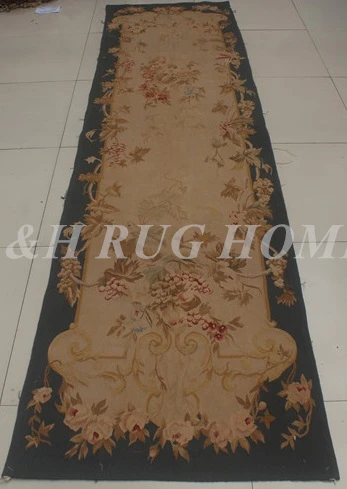 

Free shipping 74X305CM Aubusson Tapestry, Aubusson woolen tapestry, handmade tapestry, Aubusson Runner carpet