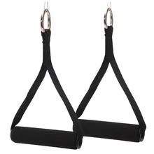 2x черный Трицепс веревка крепление кабеля ручка бар сопротивление тренажерный зал тренировочная лента