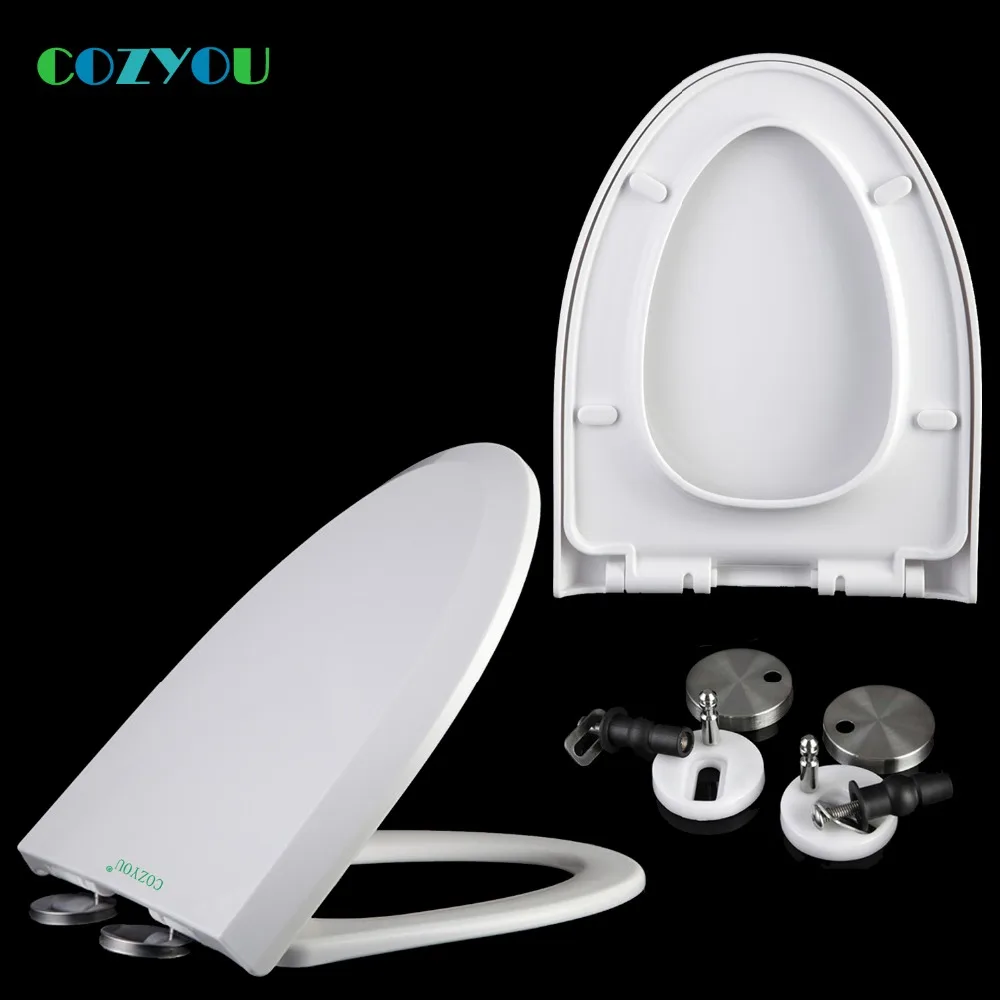 COZYOU Toilet seat PP V shape soft Close two button Quick Release