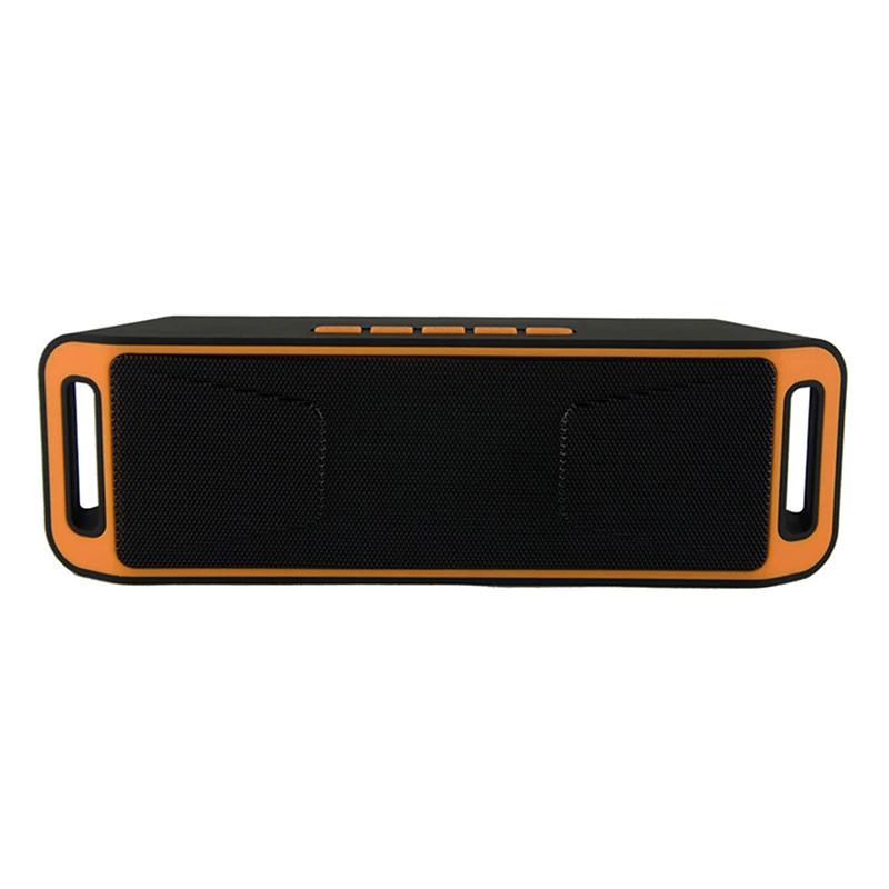 Мини Беспроводной bluetooth динамик USB FM Радио стерео Super Bass MP3 Плеер Оранжевый