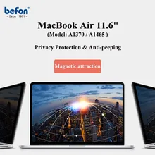 Befon Фильтр конфиденциальности Экран Защитная пленка для MacBook Air 11,6 дюймов A1370/A1465 против подсматривания ноутбука экран ноутбука