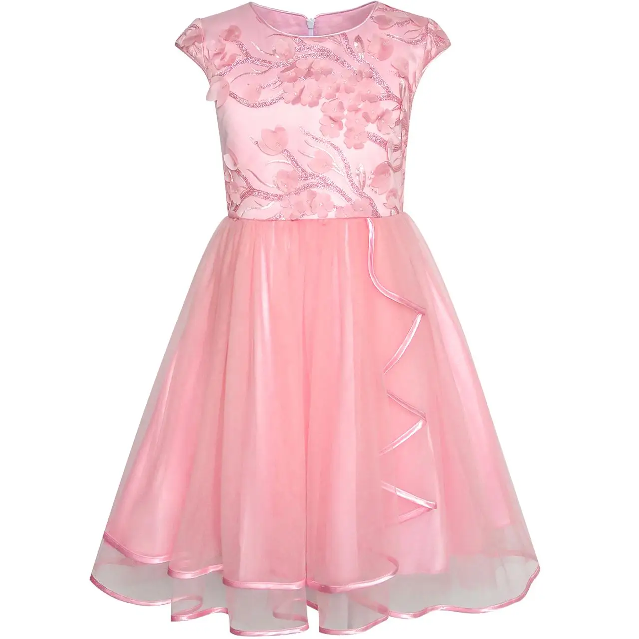 Flower Girl Dress Dimensional Cutting-Edge Pageant 2020 Summer Princess Wedding Party Dresses Size 6-12 Carnival Vestidos | Детская