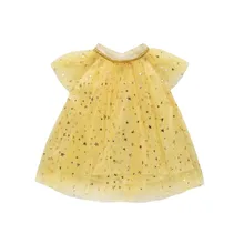 Малыш для маленьких девочек одежда для детей Желтые платья tulles, принт со звездой, платье без рукавов симпатичное платье принцессы наряд