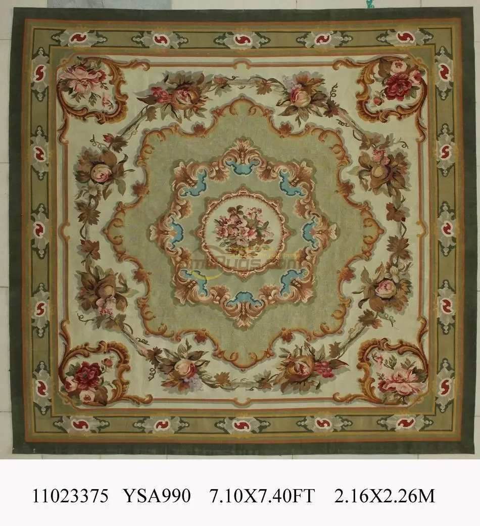 

Old French Aubusson Tapestries Hand-woven French Aubusson Verdure Carpet Romantic Scene Wool Knitting Carpets