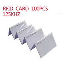 100pcs RFID Cards 125KHz Smart Card Proximity RFID Tag for Access control rfid tag door open 0.9mm card