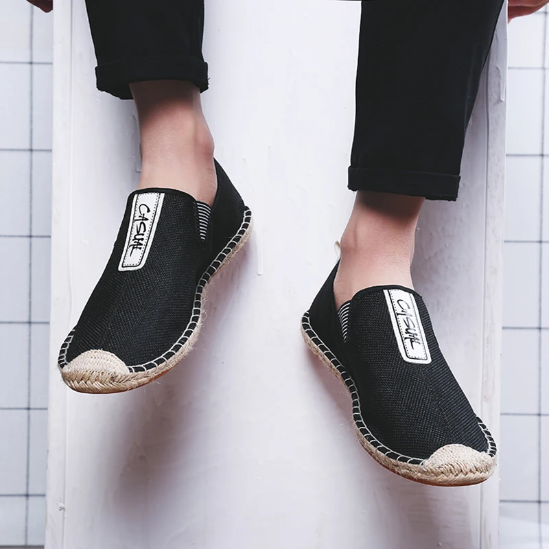 

BVNOBET Mens Shoes Summer Slip On Solid Espadrilles Men Canvas Shoes Leisure Breathable Men'S Shoe Tenis Deportivos Para Hombre