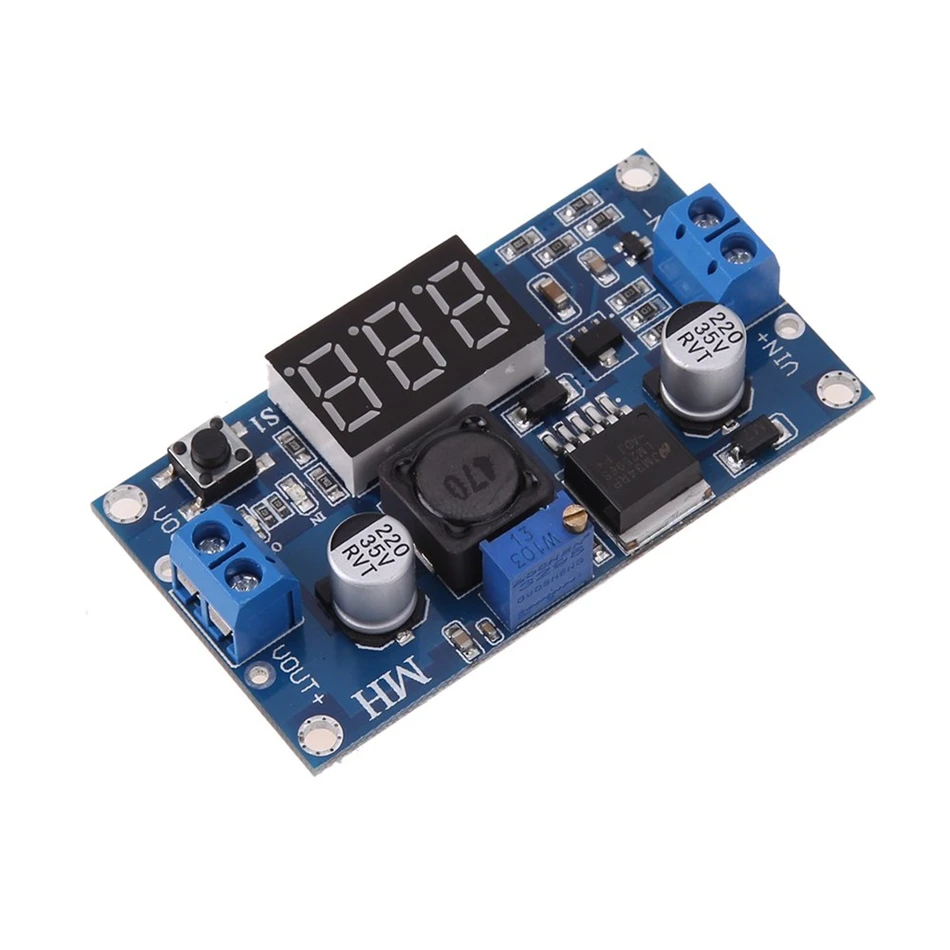 LM2596/LM2596S Мощность модуль + светодиодный вольтметр DC 3A Регулируемый понижающий