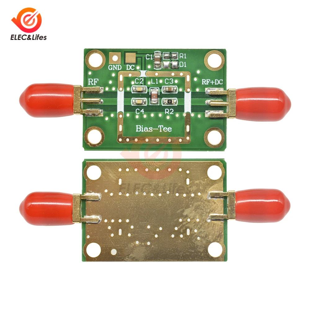 Bias Tee Wideband Frequency 10MHz -6GHz RF DC blocker for HAM radio RTL SDR LNA Low Noise Ham Radio Amplifier 10-6000 MHz 5