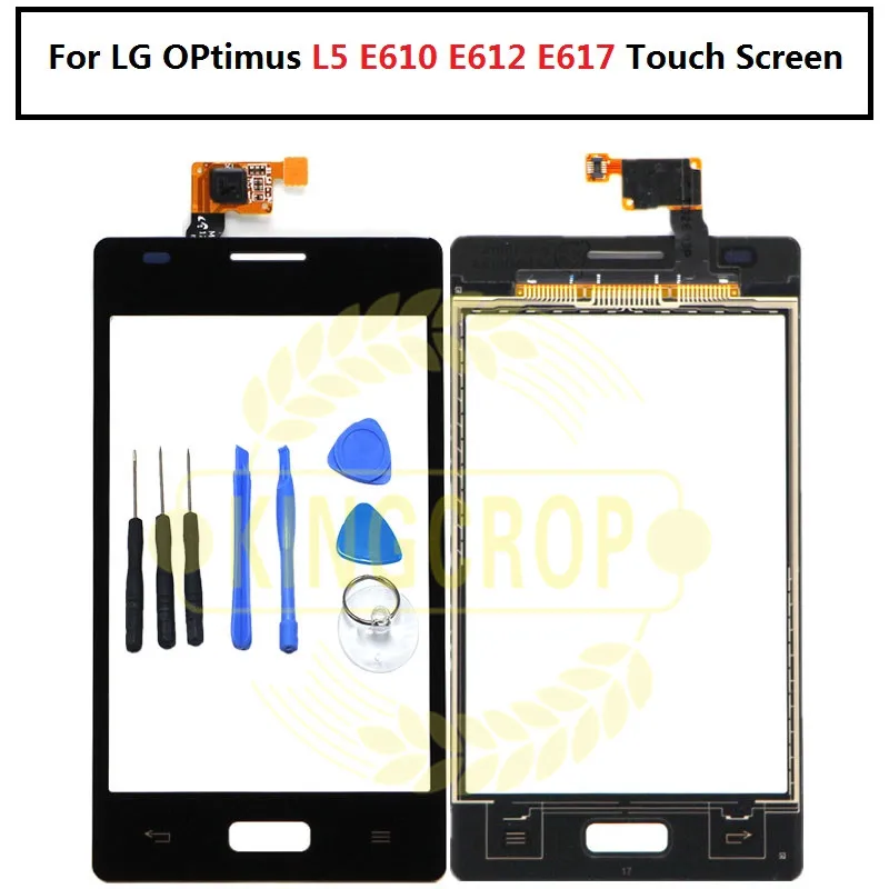 Сенсорный экран для LG Optimus L5 E610 E612 E615 E617 дигитайзер внешнее стекло сенсор Черный
