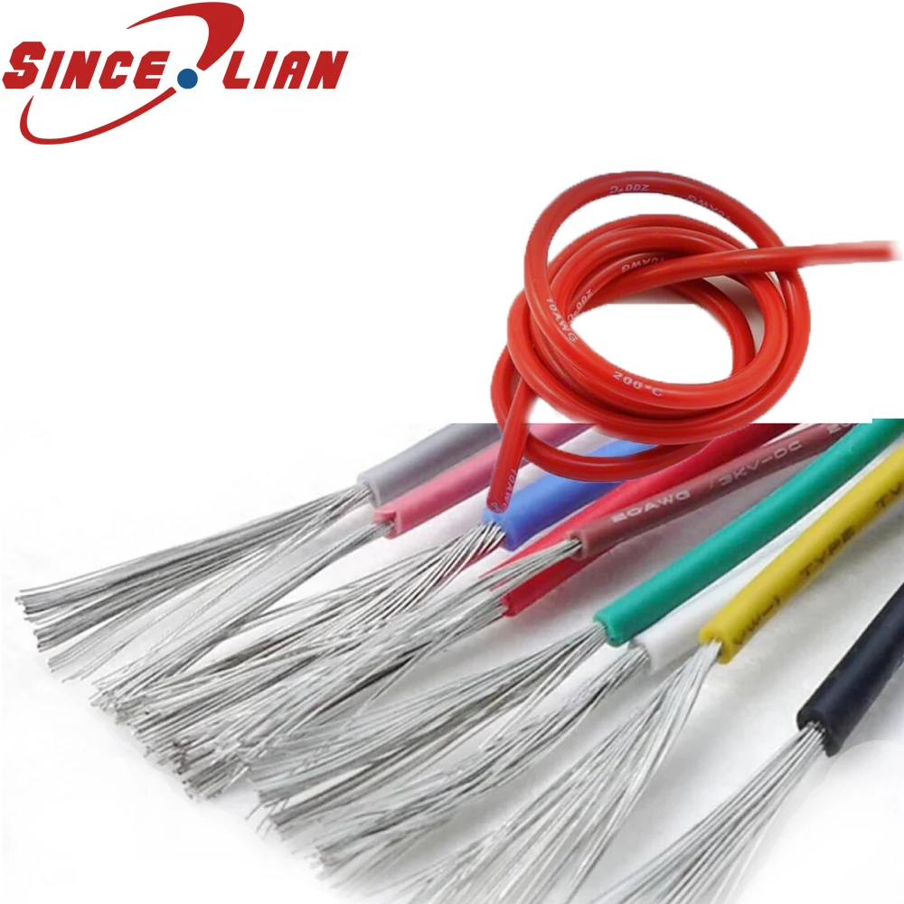 10//12//14~30AWG Black Silicone Cable UL3135 Flexible Electronic Wire Tin Copper