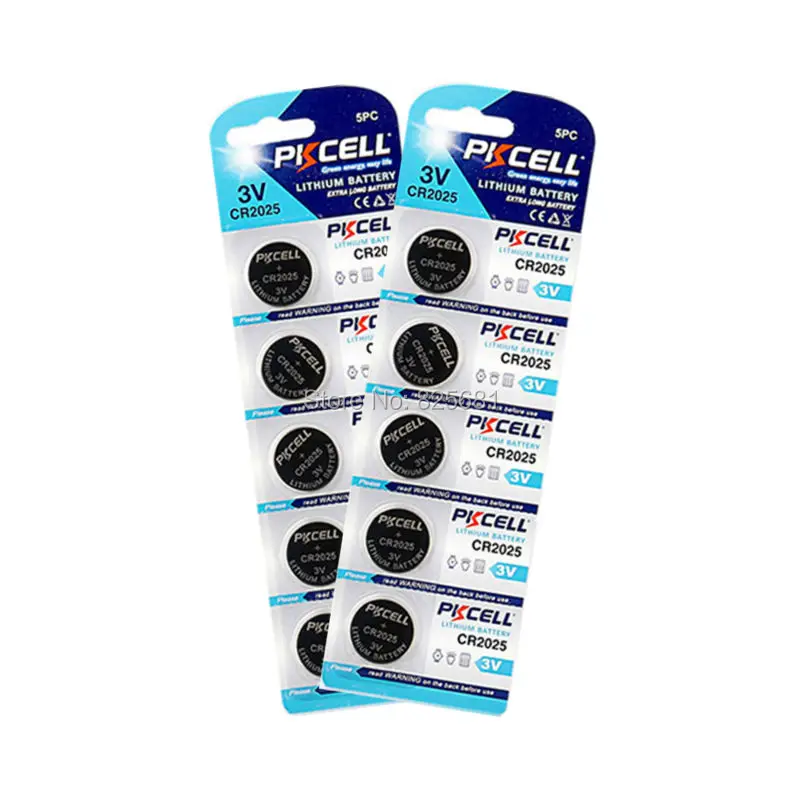 30 шт 6 карт PKCELL CR2025 dl2025 3 v cr 2025 литиевые плоские батареи Батарея для часы калькуляторы игрушки