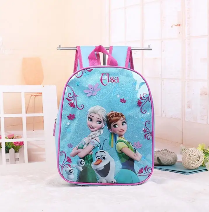  2019 New kids cartoon Elsa Anna schoolbag girls princess cute school bag sofia Kindergarten backpac - 1000008163769