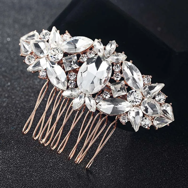12pcs/lot Wholesale Women's Hair Combs Jewelry Rhinestone Hair