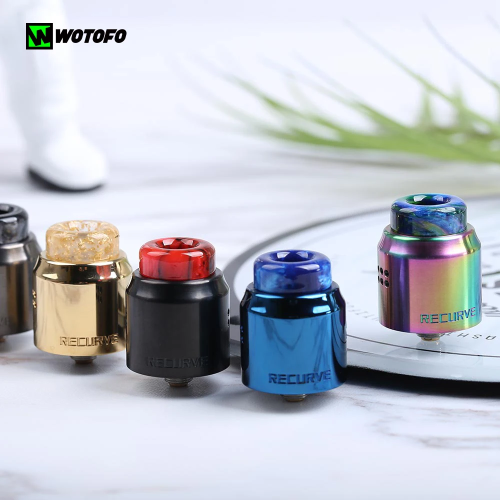 Wotofo Рекурсивный двойной RDA Vape Танк испаритель восстановление капель RDA распылитель большое облако 510 810 нить VS Рекурсивный RDA