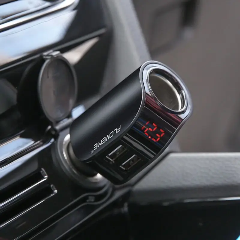 Tablet GPS Adapter Ladegerät Auto Ladegeräte Dual USB Auto Ladegerät Digital Display Zigarette Leic