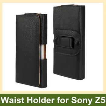 

Popular PU Leather Waist Holder Flip Cover Pouch Case for Sony Xperia Z5/M5/Z5 Compact Drop Shipping