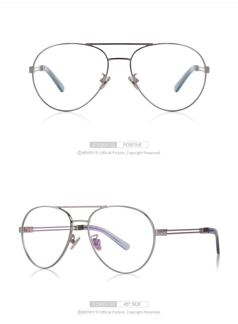 Merry's дизайн для мужчин/женщин модные очки Пилот оптическая оправа S'2080