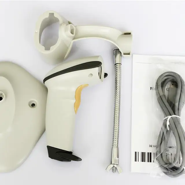 Best Offers NOYOKERE HotWholesale White POS USB Automatic Portable Laser Barcode Bar Code Reader Scanning Scanner + Holder Stand 1Pc Best Offers NOYOKERE HotWholesale White POS USB Automatic Portable Laser Barcode Bar Code Reader Scanning Scanner + Holder Stand 1Pc