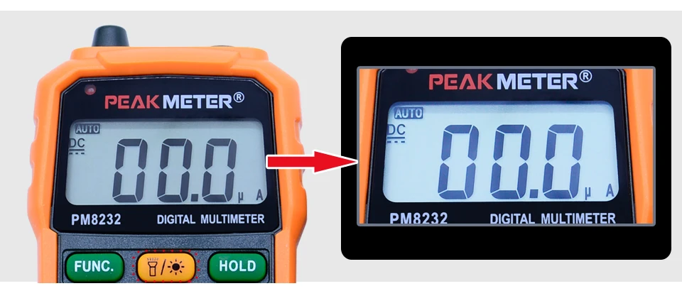 Peakmeter ms8232 Бесконтактный цифровой мультиметр DC/AC Напряжение Ток Тестер Авто Мощность OFF цифровой мультиметр тестер