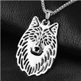 81-15x27mm,Wolf Pendant Necklace