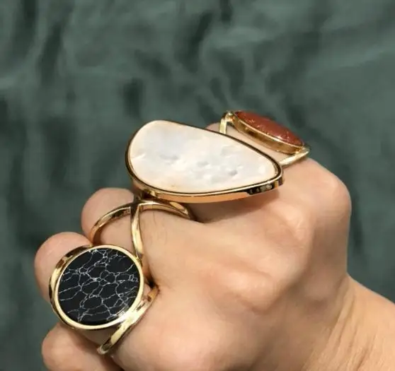 Безрамочное коктейльное кольцо &quotanillos Bijoux&quot с великолепным камнями для